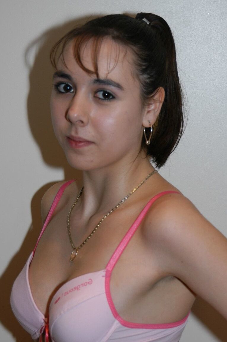 21P Amateur nympho shows her tiny titties and enjoys a facial after a blowjob