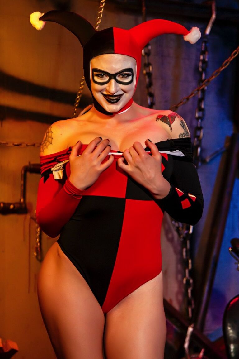 12P Solo model Leya Falcon strips off most of her cosplay outfit to model naked
