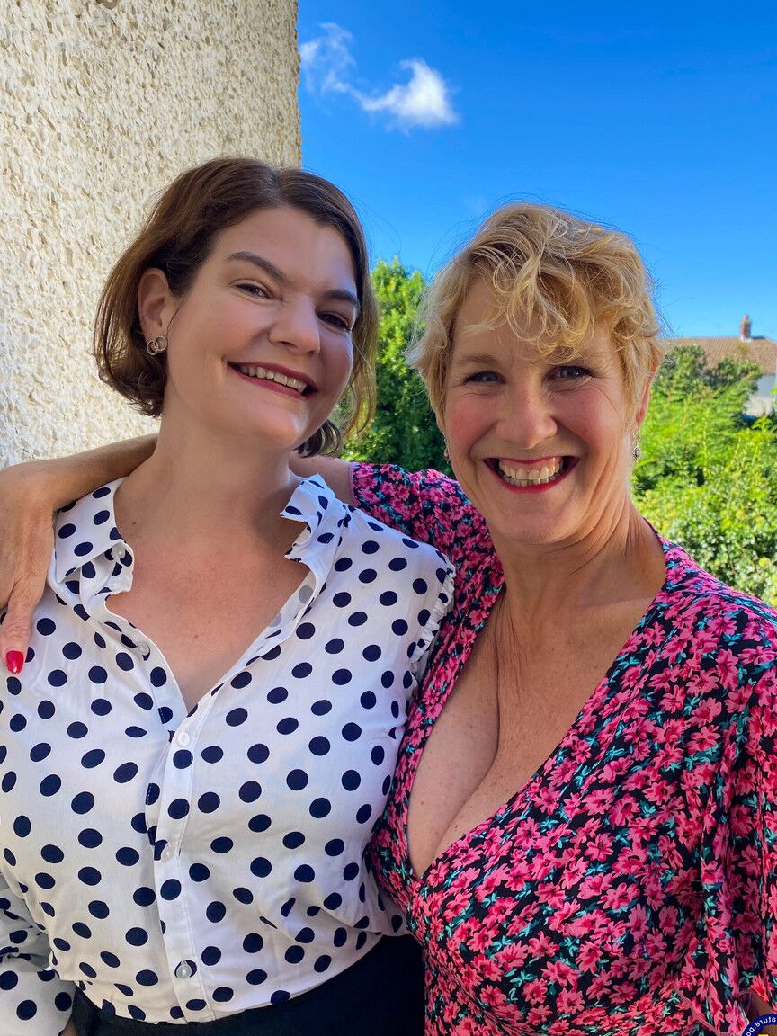11P Middle-aged women Clare & Molly Maracas partake in lezdom play
