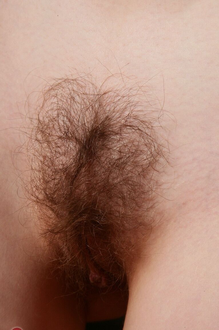 21P Adorable teen Nika unveils her great curves and hairy snatch in a solo
