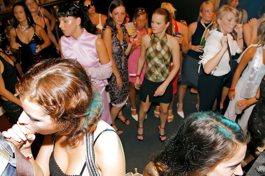 16P Zoftick MILFs showing off their blowjob skills at the crazy club party
