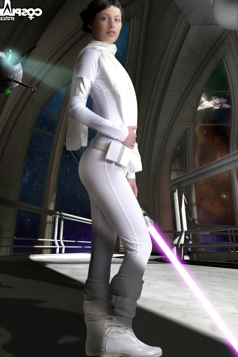 12P Living doll wields a lightsaber while emulating Princess Leah