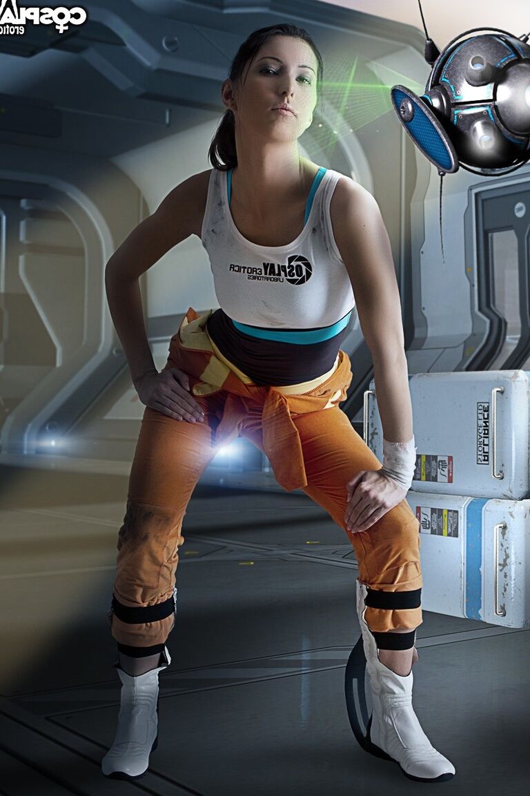 12P Cosplay Erótica Chell Portal cosplay nu