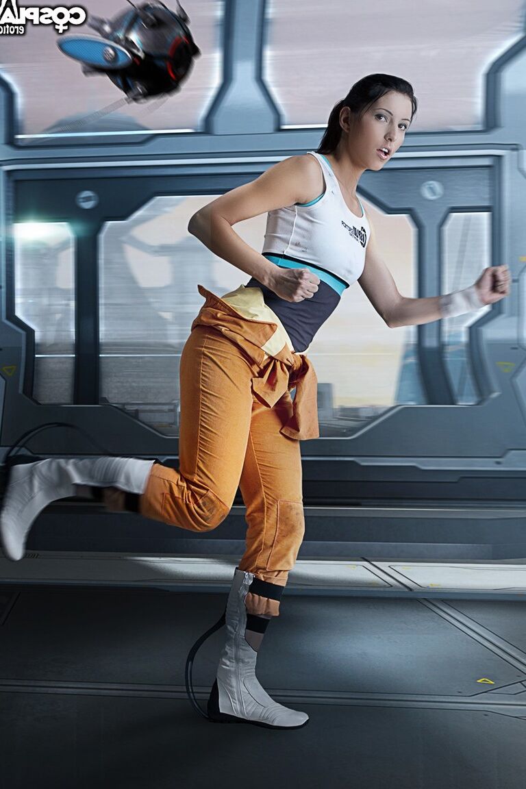 12P Cosplay Erótica Chell Portal cosplay nu