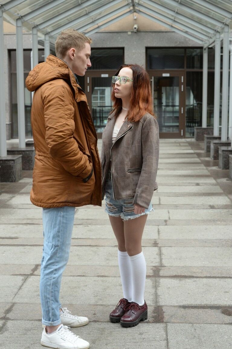 21P Russian virgin Lottie Magne gets fucked roughly on the desk by her neighbor