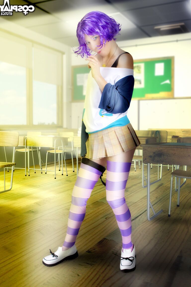 12P Mizore Rosario Vampiro nu cosplay