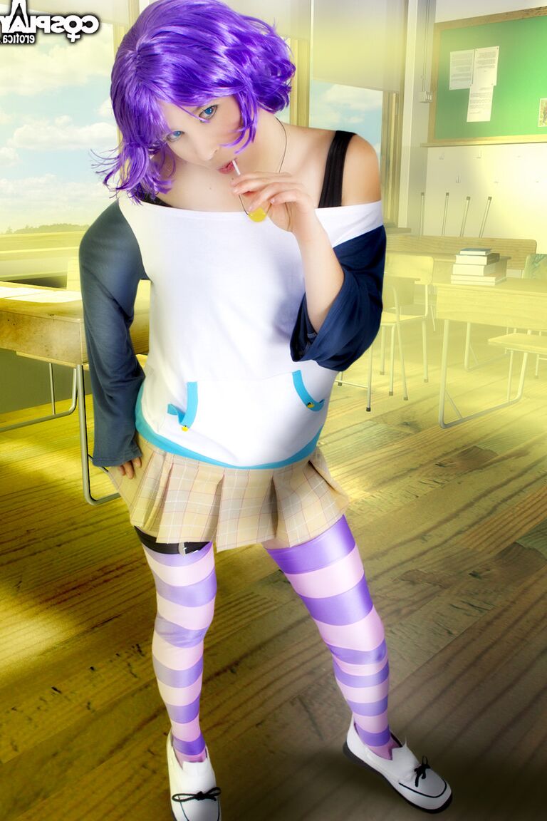12P Mizore Rosario Vampiro nu cosplay