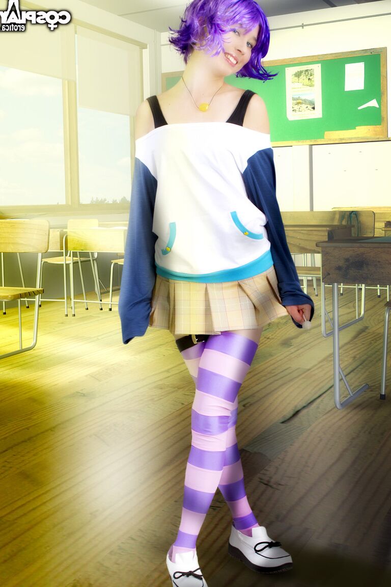 12P Mizore Rosario Vampiro nu cosplay