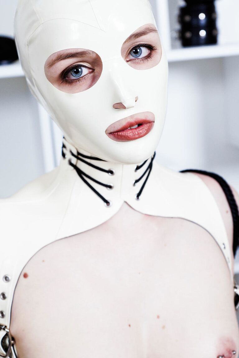 16P White corset, part 2 of 4Bondage,Fetish,Rubber