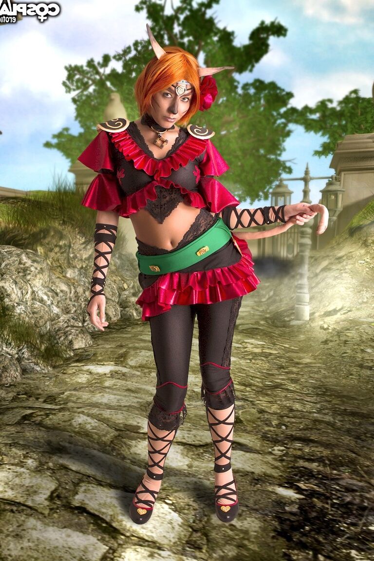 12P Cosplay Erótica Mithra Final Fantasy cosplay nu