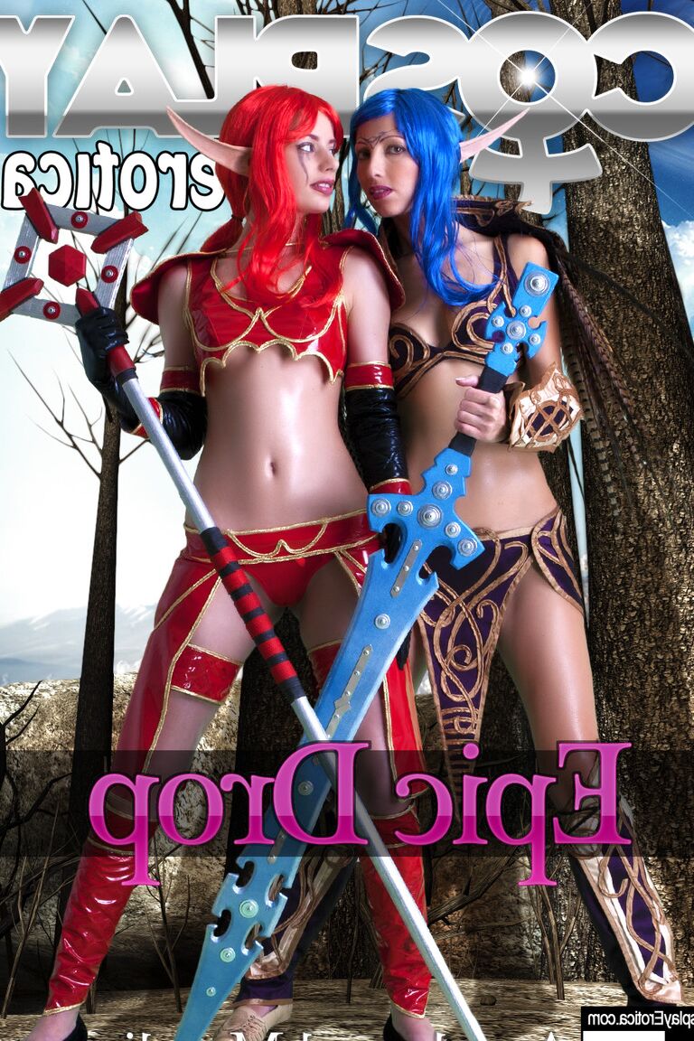12P Elfo de la noche vs elfo de sangre World of Warcraft cosplay desnudo