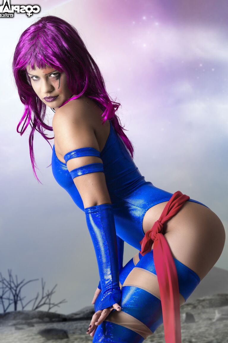 12P Psylocke X Men 3 La decisión final cosplay desnudo