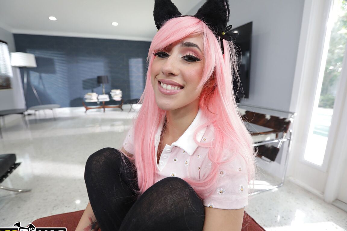 21P Babe with big tits rides a dick in POV while wearing different color wigs
