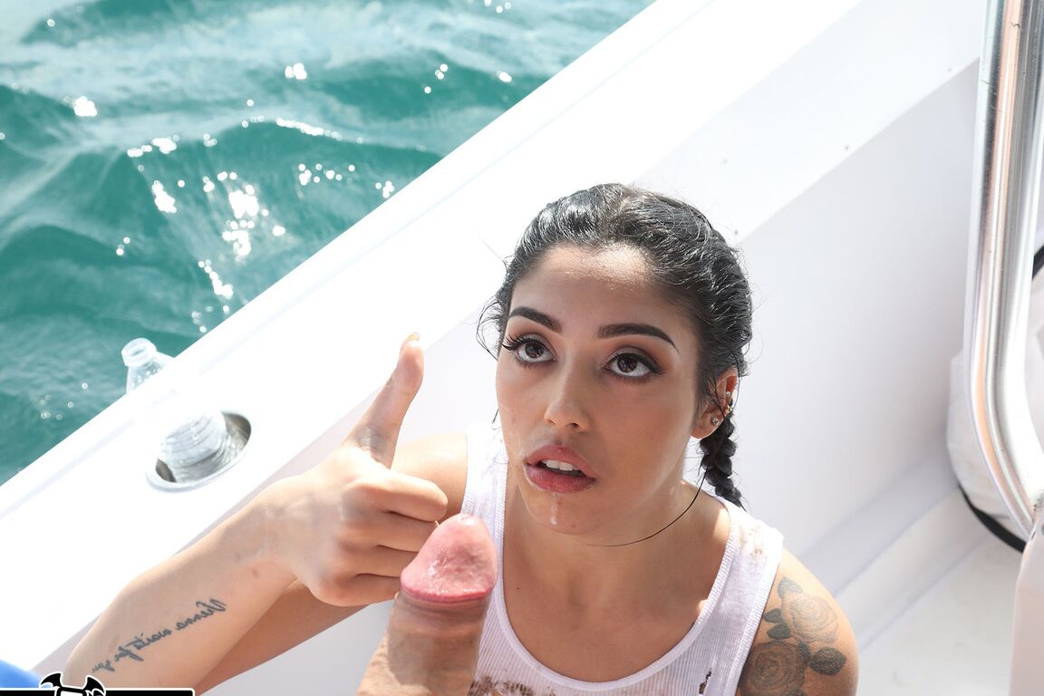 21P Latina hottie Chanell Heart enjoying hardcore sex after getting rescued at sea