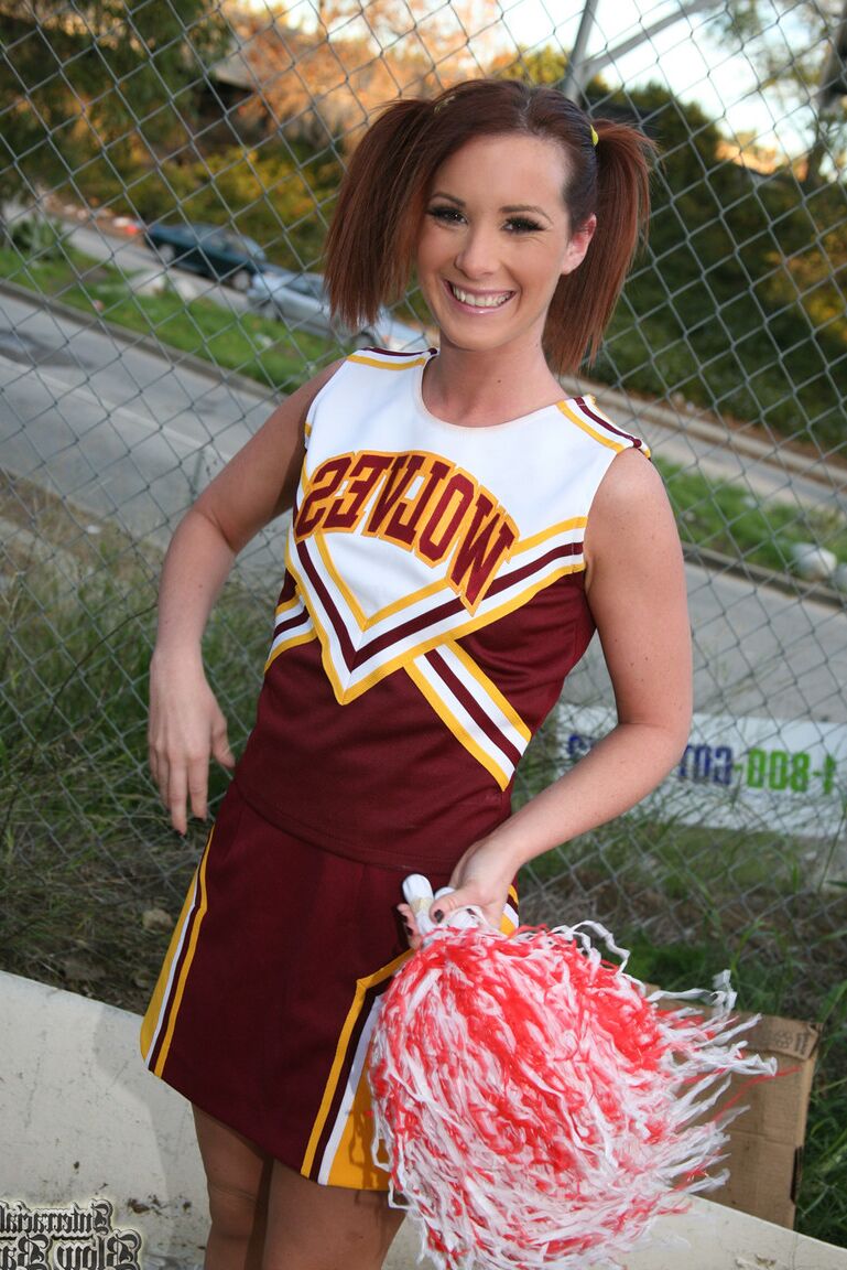 21P Redhead cheerleader Tweety Valentine gets banged and facialed by black bulls
