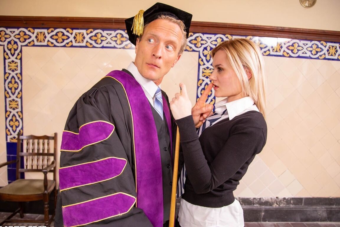 12P Scarlett Knight Fucks teacher on Pool Table in uniform
