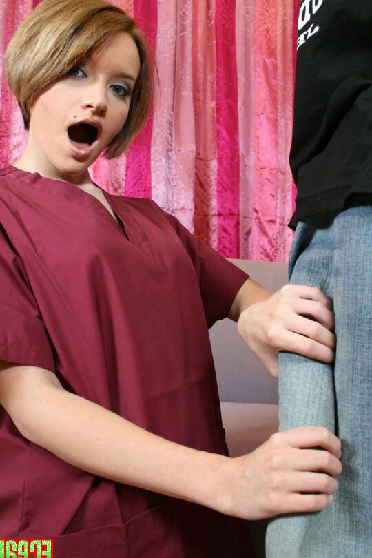 16P Busty babe in uniform Faith Daniels strips to fuck a monster cock