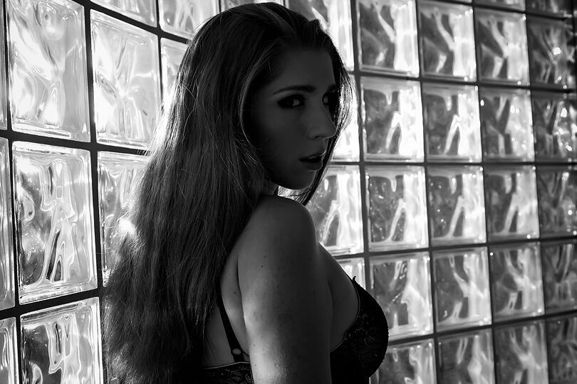 16P Alex is Artistic In BW as she Spreads It for You
