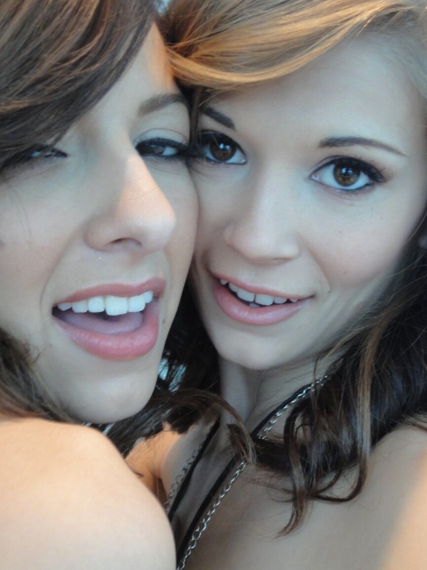 21P Sweet lesbian girls Lexi and Sensi teasing each other's pussies