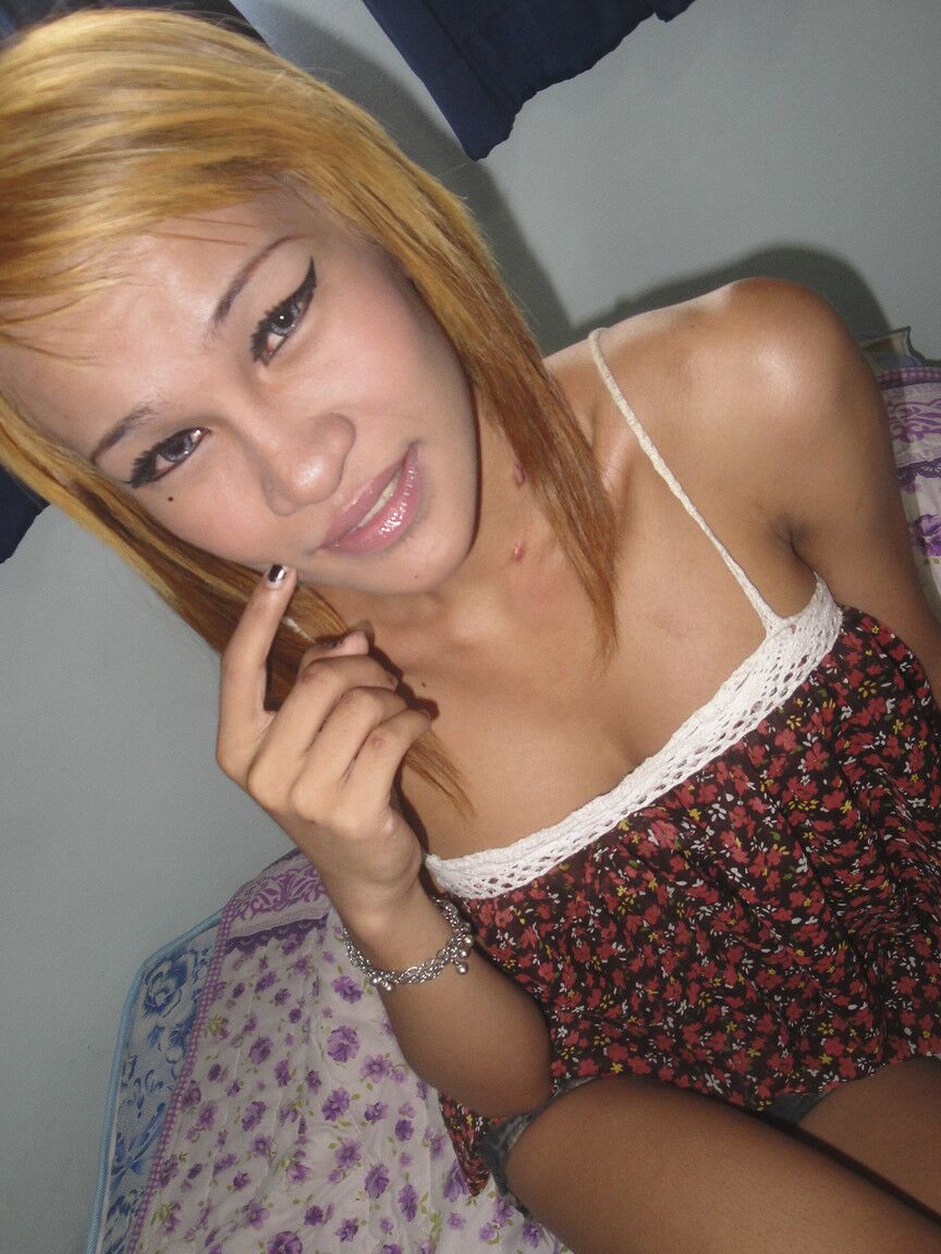 17P Asian blonde shemale Not couldn't say No and stripped to show her body on cam