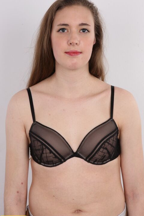 20P 18 year old amateur Alena stands naked after removing clothes and boots