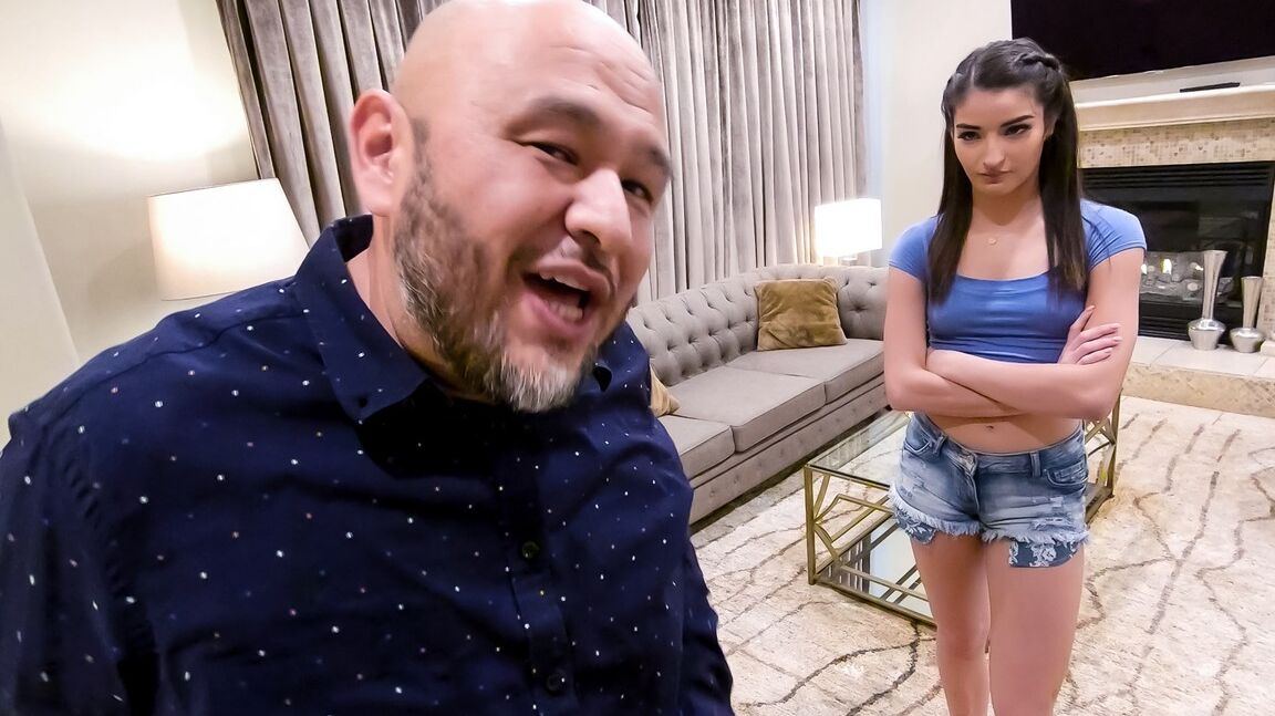 15P Ricky Johnson walks downstairs as his step sister, Emily Willis, is being