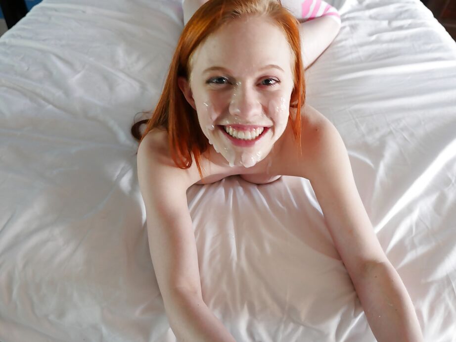 16P Barely legal redhead Dolly Little banging huge dick in over the knee socks