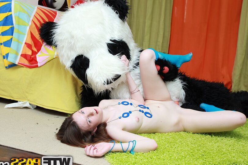 16P Young student Nicki has sexual relations with a panda bear
