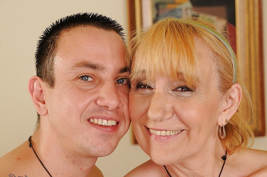 16P Filthy granny with tiny tits gets fucked and facialized by a younger lad