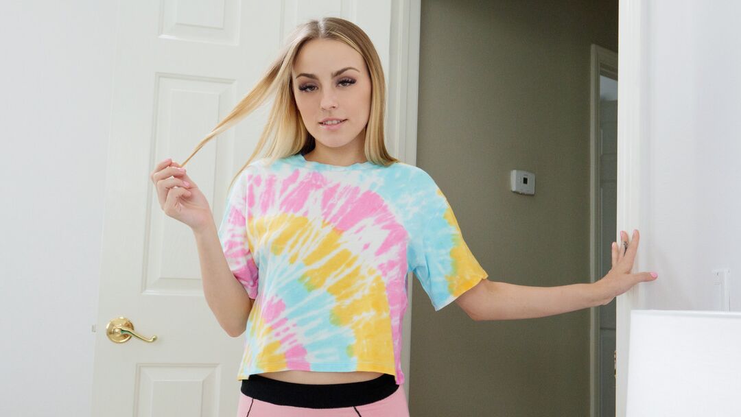 16P Thin teens Anna Claire Clouds & Lily Larimar get naked before a POV threesome