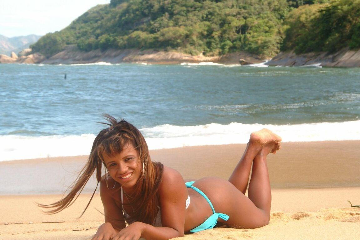 14P Latina chick opens wide for jizz after a day at the beach with sex to follow