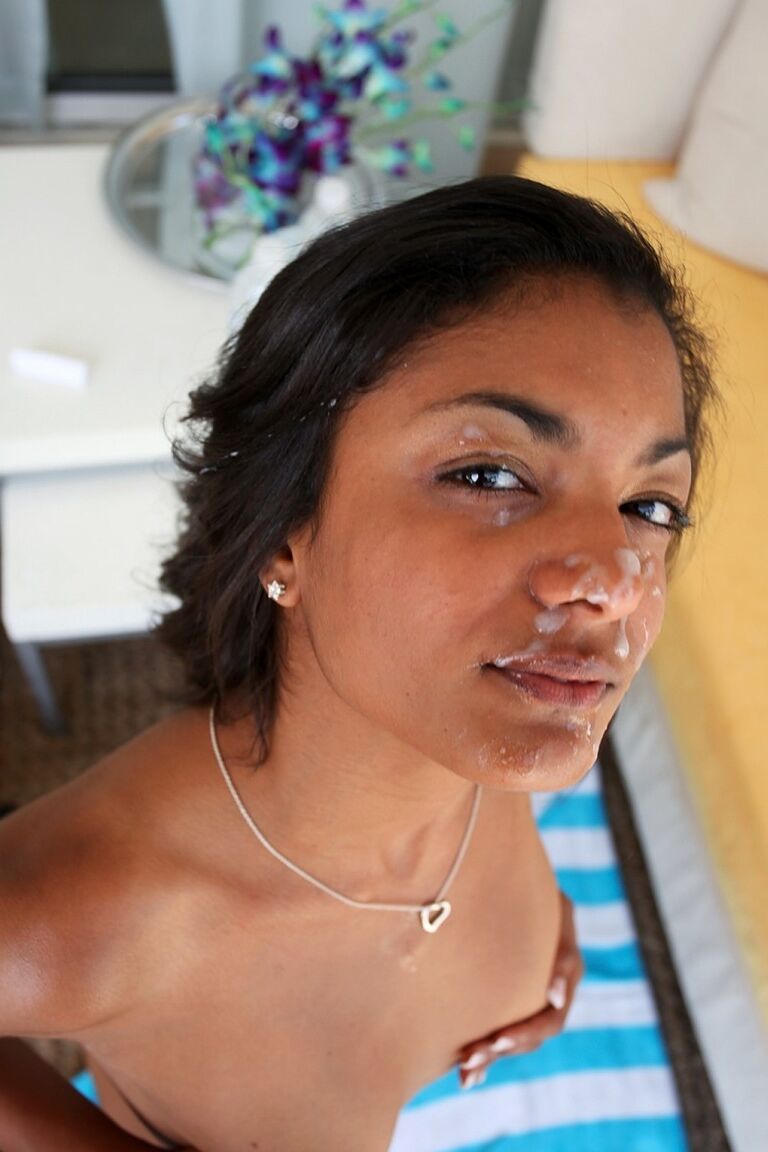17P Sexy ebony hottie Neela Sky deepthroats in hot POV session & gets jizzed