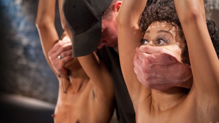 15P Two BDSM ebony beauties get tied up and hardcore fucked and tortured