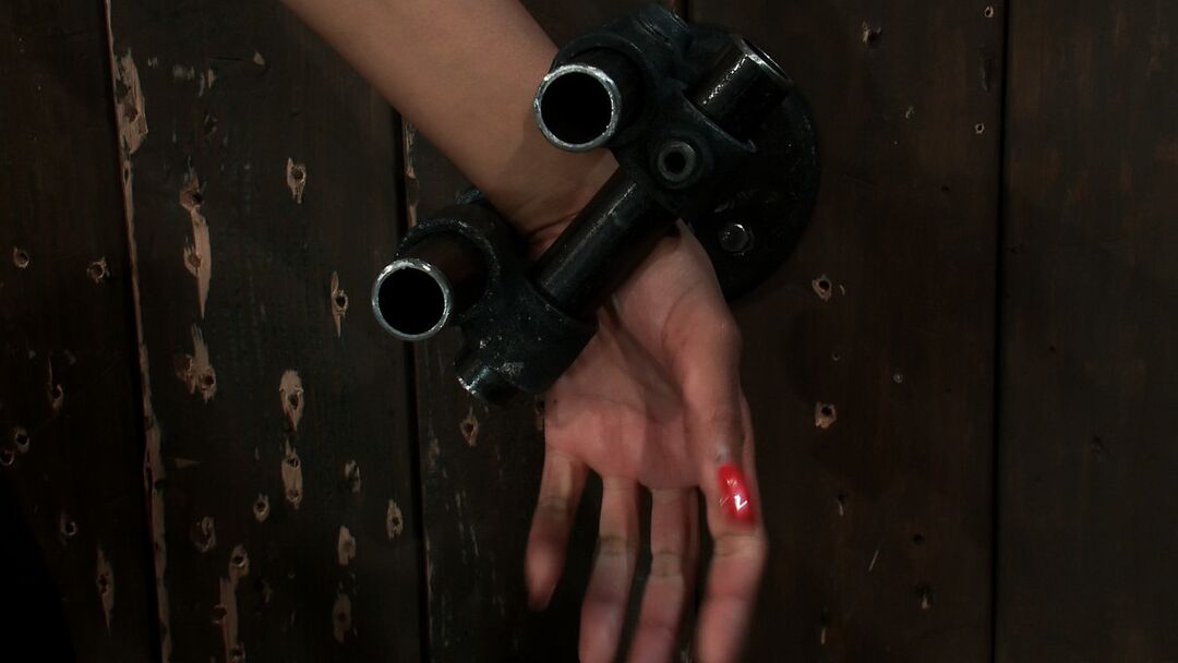 17P Blindfold and restrained female Yasmine de Leon orgasms against her will