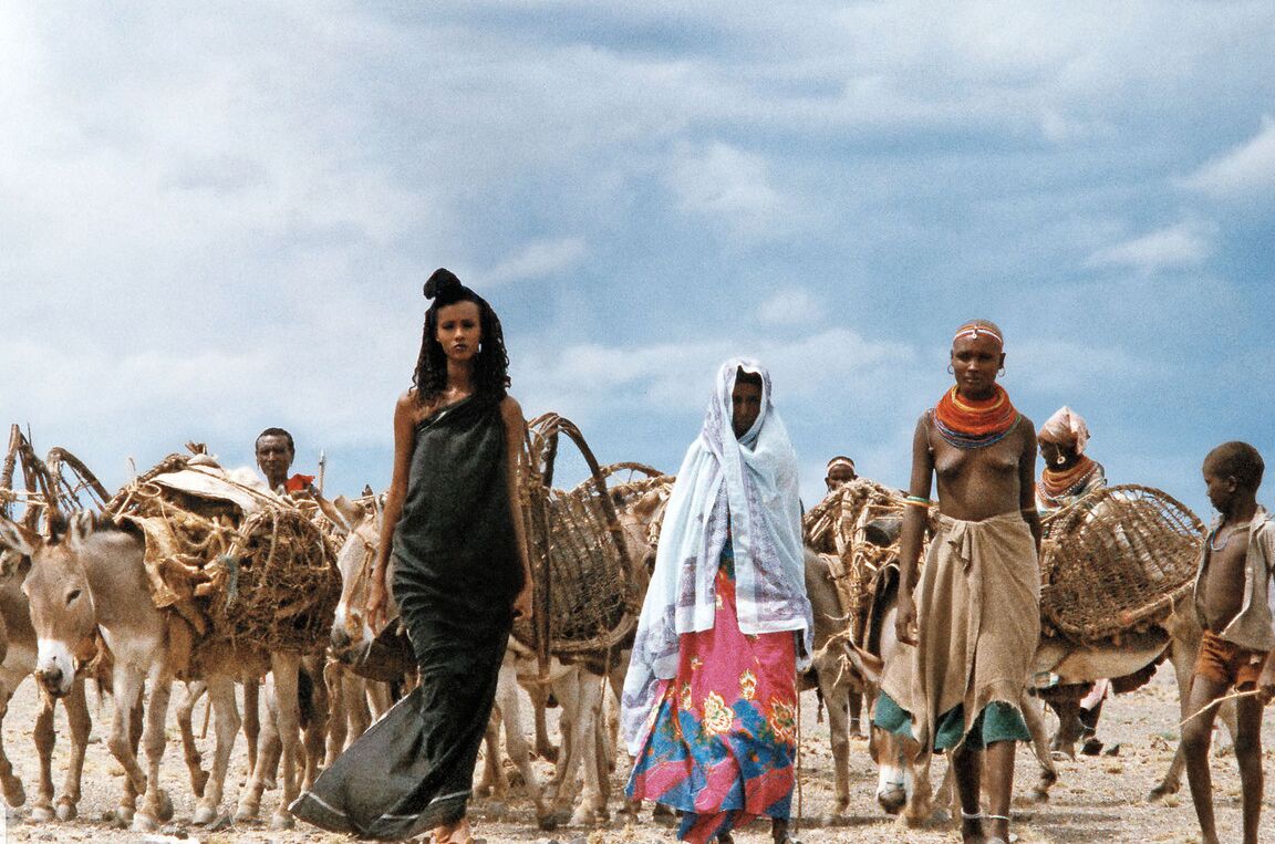 12P Skinny exotic Somali babe Iman flaunts her sexy small boobs in Africa