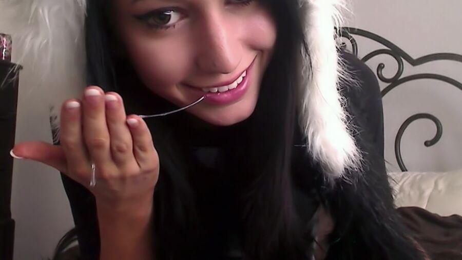 15P Freaky Catie Minx is a bad little panda bear finger banging herself to orgasm