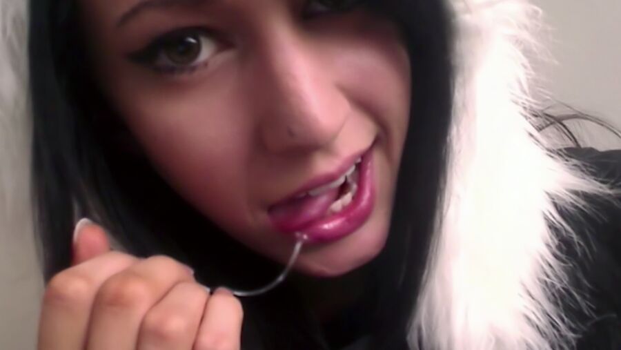 15P Freaky Catie Minx is a bad little panda bear finger banging herself to orgasm