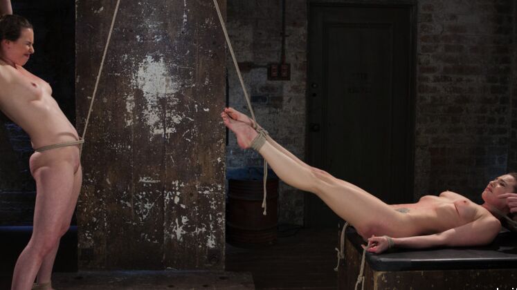 15P Two sexy pain sluts endure evil predicament bondage and torment