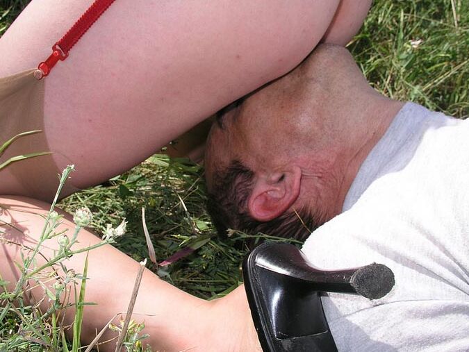 15P Beneath Her Smothered in stockings and panties
