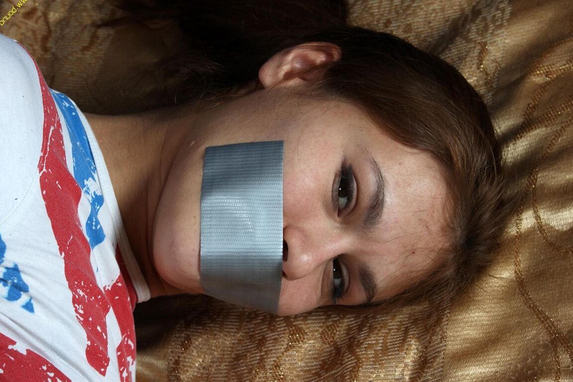 16P Bound Feet Roxana hogtied on bed