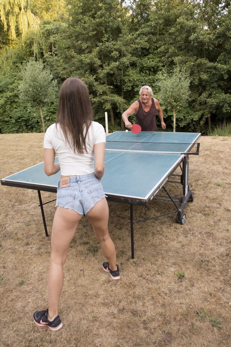 21P Teens Amaris & Sasha Sparrow get boned by their old table tennis coach