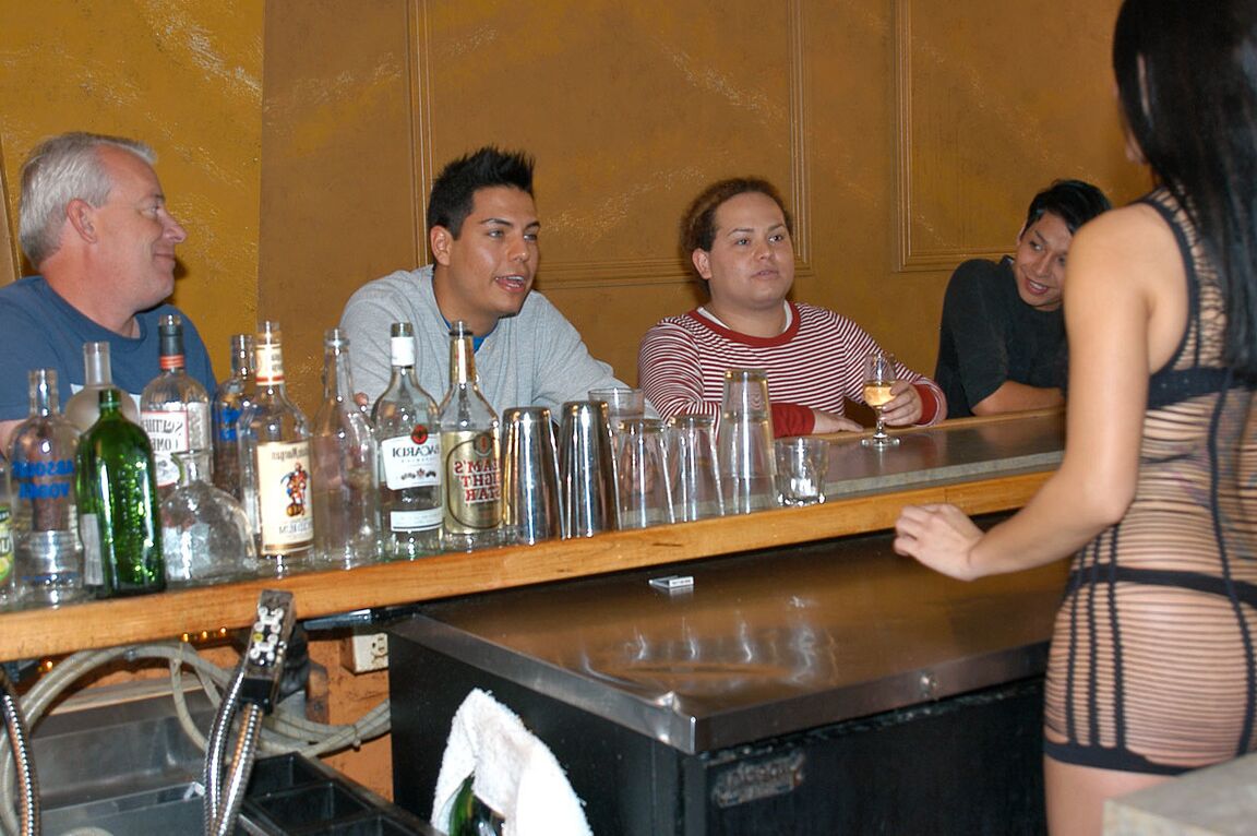 18P Seductive busty bartender Mikayla joins tourists Kelly and Ryan Madison