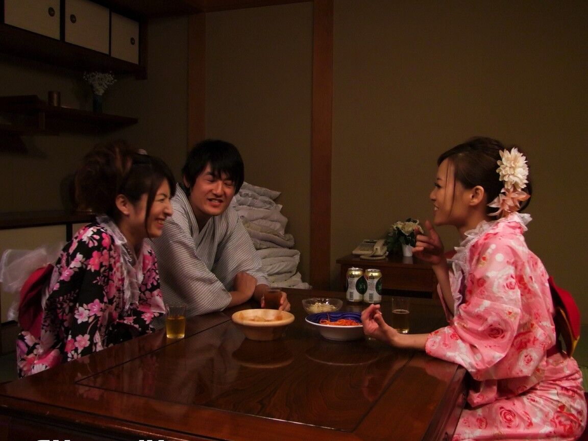 12P Japanese geisha gets fucked while her girlfriend is asleep