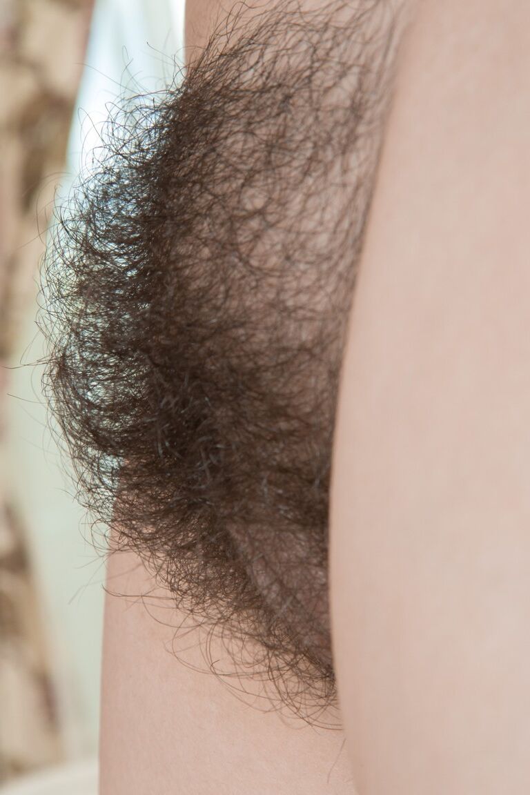 18P Brunette hottie with large breasts Veronika Mars teasing her hairy vagina