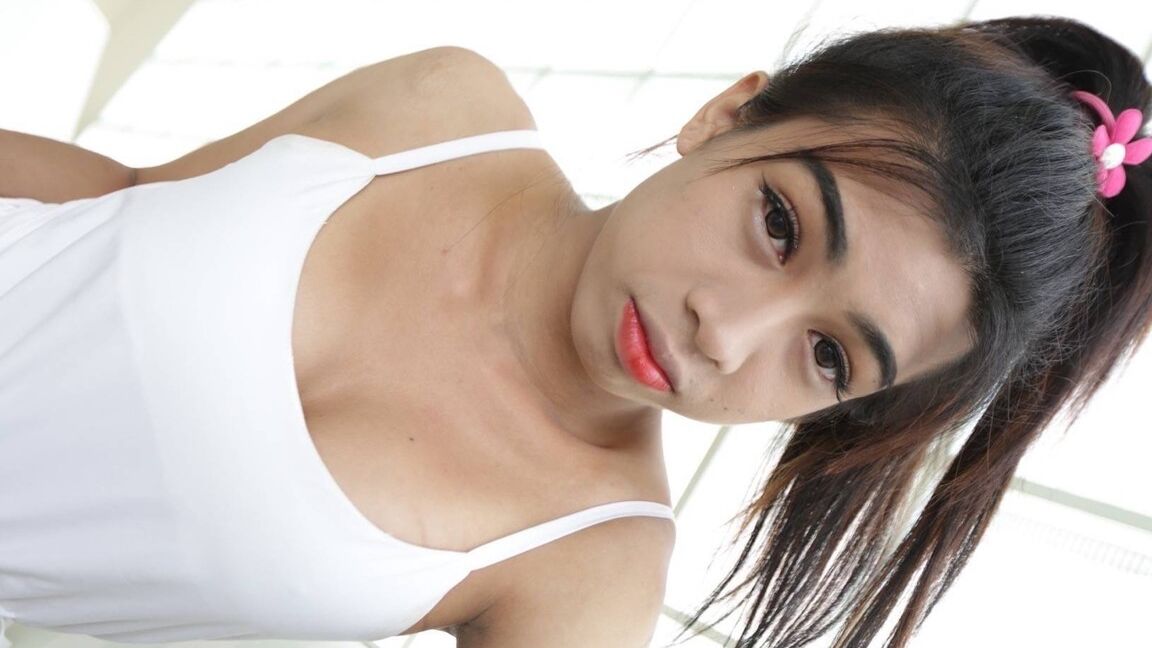 12P 21yo busty Thai shemale does a striptease for the camera