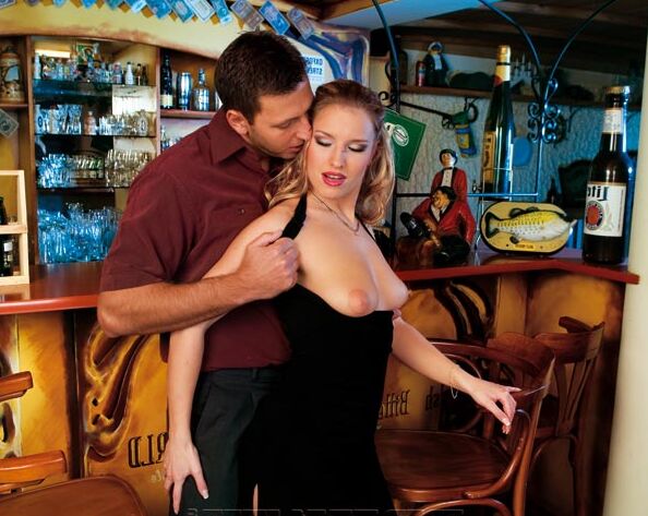 15P Beautiful slut gets a cumshot facial while fucking the barkeep after hours
