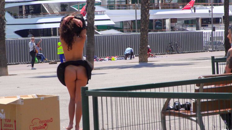 15P This barefoot whore sluts her happy tight ass all over the city for everyone
