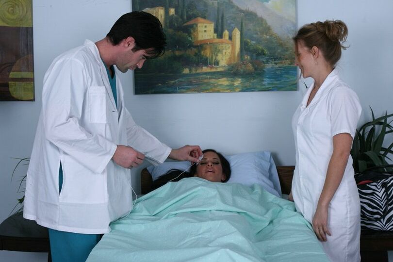 16P Big titted babe Savannah Stern visiting a doctor with a huge hard cock