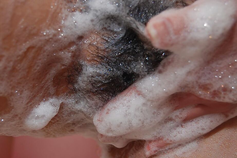 16P Asian MILF Chiho Sakurai taking shower and teasing her unshaven cunt