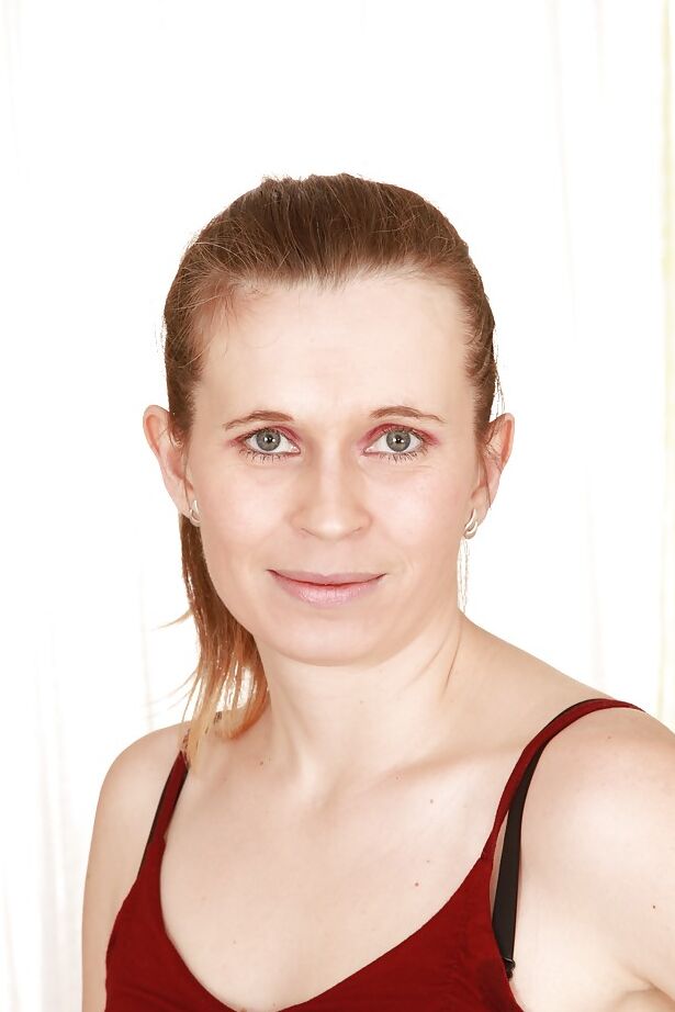 16P Filthy mature lady with tiny tits stripping and exposing her unshaven bush